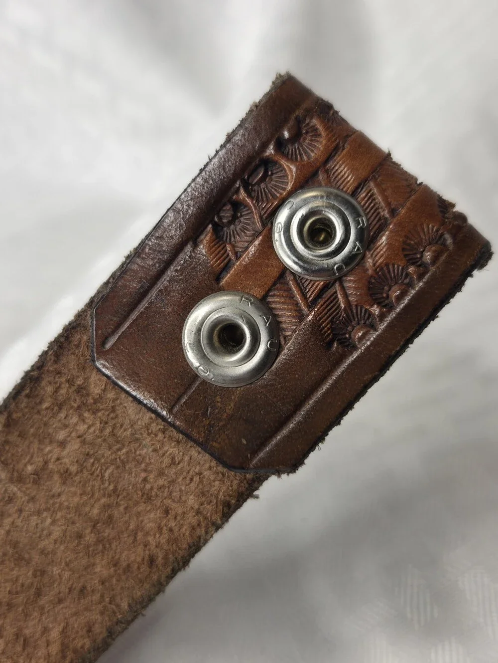 Handmade Vintage Hand Tooled Leather Western Belt – 32